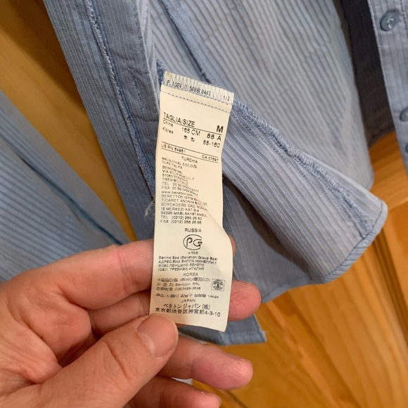 Sisley Woman’s size M Long Sleeve Fitted button down blouse shirt lace trim - Picture 4 of 11